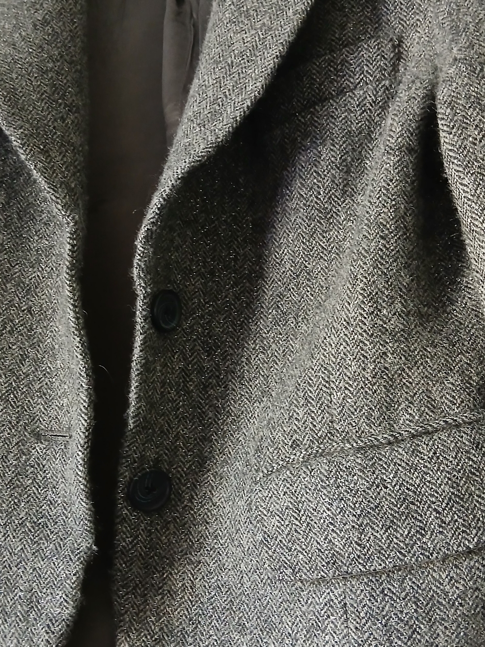 Michael Kors Gray Herringbone Tweed Blazer - Picture 5 of 6